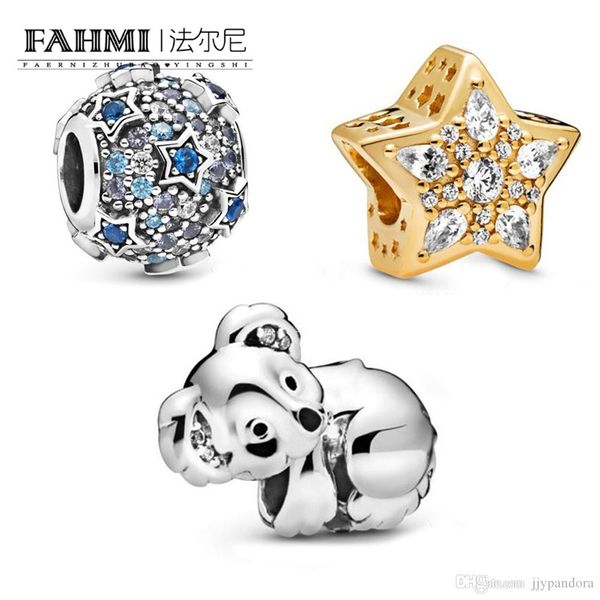 

fahmi 100% 925 sterling silver winter christmas koala original charm beaded ladies wedding fashion jewelry ing, Black