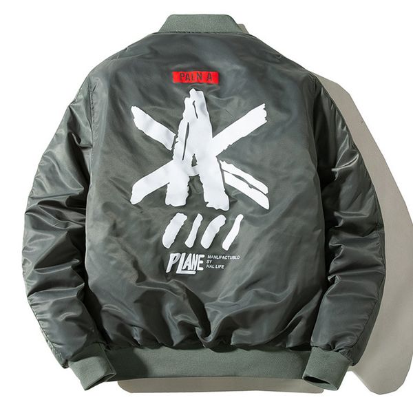 

bomber jacket men смешной печати coat advanced проложенный бомбер ветровка baseball uniform high street streetwear, Black;brown