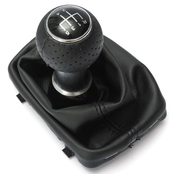 

black 5 speed gear shift stick lever knob gaiter gaitor boot cover for audi a3 s3 8l170v