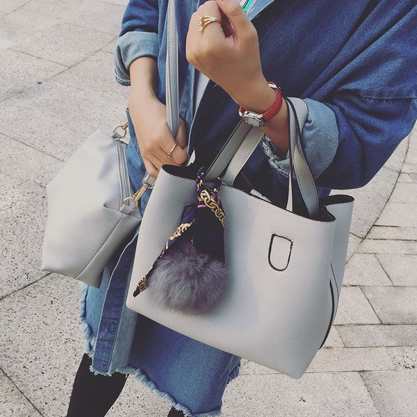 

lan лу мода кожа pu женские сумки большие сумки для волос шарика плеча женщин мешок посыльного crossbody сумка для женщин