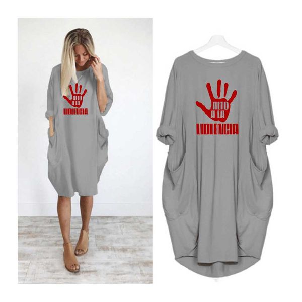 

womens designer dress fashion pattern dresses casual womens clothes with pockets girls 2020 summer new 6 colors fashion, Black;gray