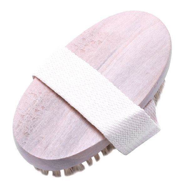 

dry skin body natural bristle brush soft spa brush bath massager home popular new,wood color,12 * 6.5 * 3.5cm other bath toilet supplies