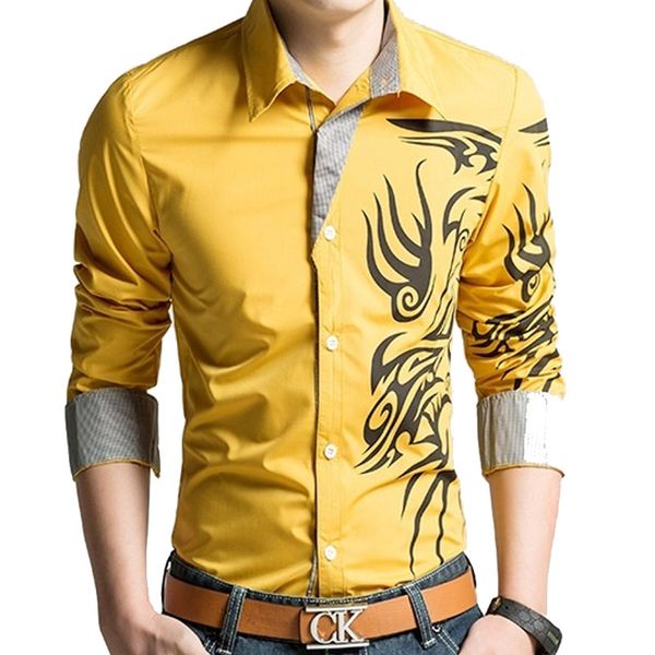 

men's casual shirts zogaa geek shirt slim dragon design fashion printing long sleeve mens cotton chinese style male, White;black