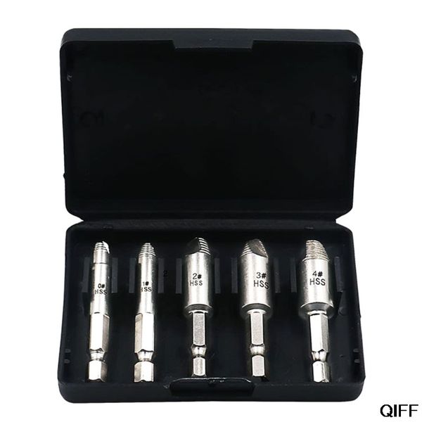 

drop ship&wholesale 5 pcs stripped screw extractor set remover kit broken screw hss using bolt extractor set july 3