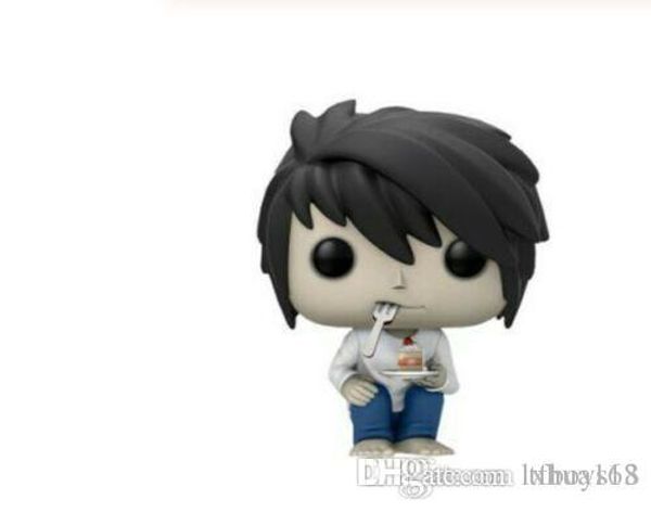 

cute lxh brand new funko pop death note l with cake lawliet with cake 219# action figure toys hot