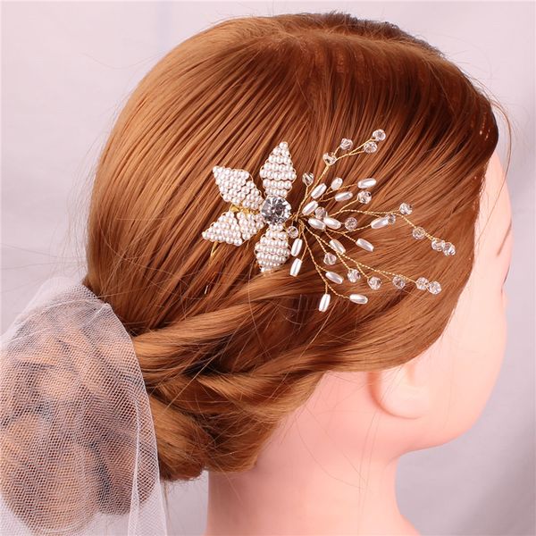 

bridal tiara bridal crystal rhinestone pearl handmade headdress