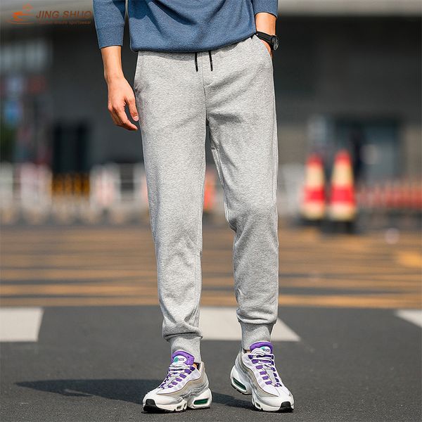 

хлопок бегуны мужчины твердые мужские шаровары лето фитнес повседневная лодыжки длина мужские брюки уличная тонкий мужской брюки шнурок, Black