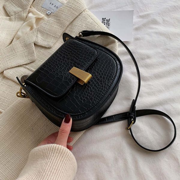

high level sense foreign style women's bag 2019 winter new fashion korean version versatile stone texture messenger bag fashion