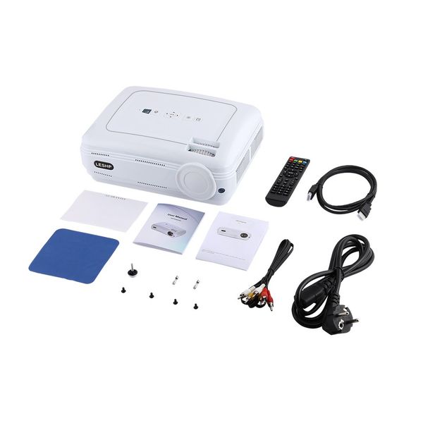 

leshp-bl58 led projector portable white video projector home cinema theater game projector hdmi vga usb wifi for android