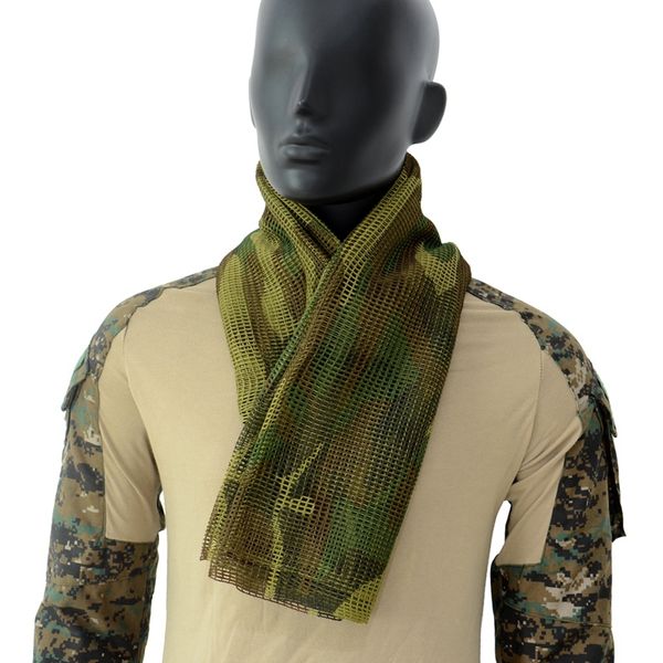 

quality nylon 190x90cm scarf cotton camouflage mesh scarf face veil camping hunting multi purpose hiking scarve, Black