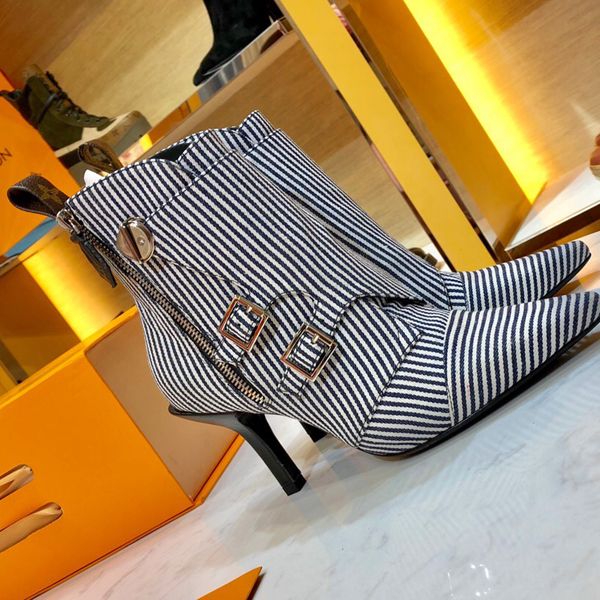 

2020 fashion paris casual boots ladies black white canvas boots luxury designer boots speed trainer size 35-41 001