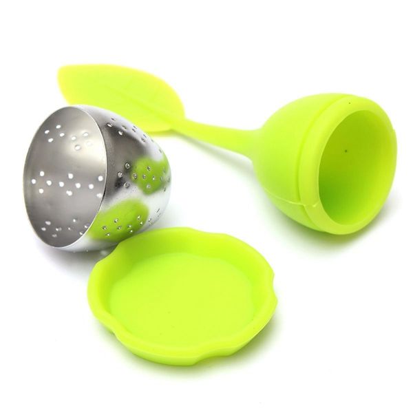

чай infuser с крышкой сито из нержавеющей стали листовой зеленый чай сетчатые