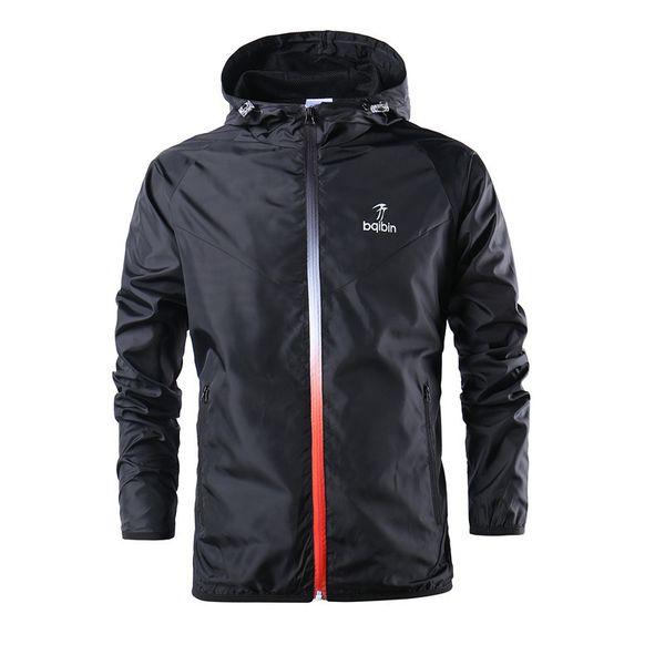 

men's sports jacket autumn winter active hooded jacket ultra light windbreaker running training clothing color black green asian size s, Black;brown