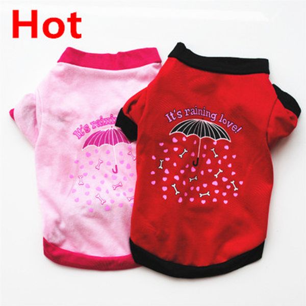 

2019 summer dog t-shirts soft cotton wear autumn breathable jackets coats lovely small dog accessories clothes pets supplier