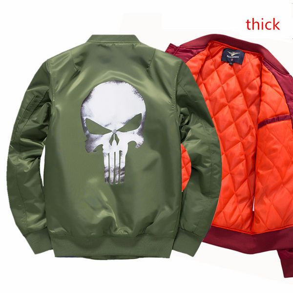 

2018 bomber jacket men pilot with patches green two-side wear thick pilot bomber jacket men windbreaker, Black;brown