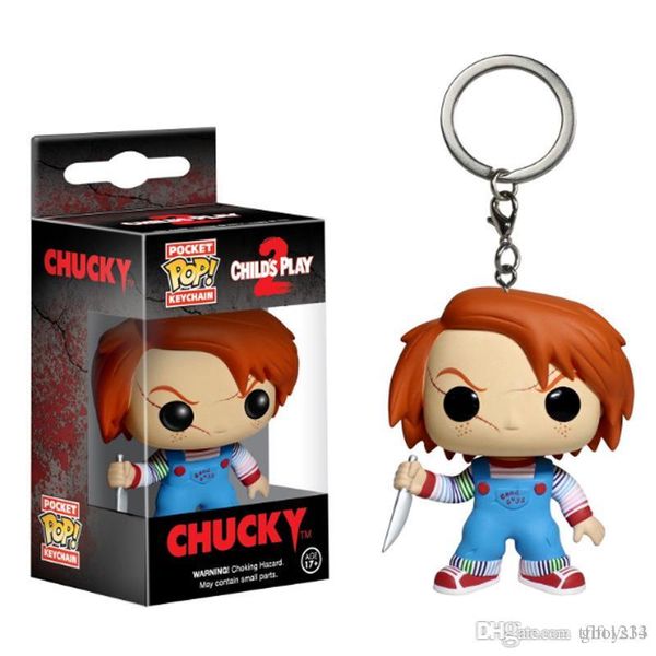 

bravo h funko pocket pop keychain - chucky child's play vinyl figure keyring with box toy h good quality