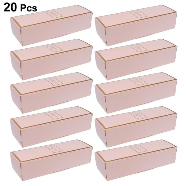 

20pcs rectangular cardboard biscuit boxes cookie box packaging box container baking cake chocolate packaging party supplies