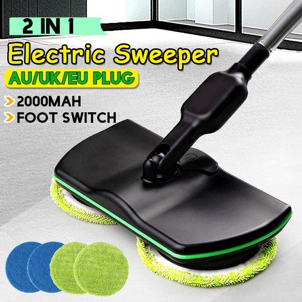 

rechargeable wireless rotary electric floor mops home cleaner scrubber polisher household cleaning accessories tools
