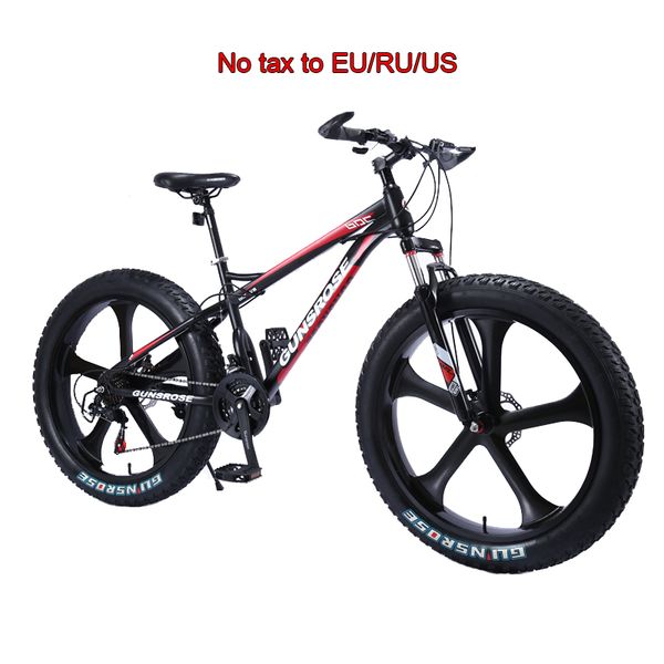 

26 inch mountain bike 4.0 fat tire mountain bicycle double disc brake bike high carbon steel 7/21/24/24 speed bike