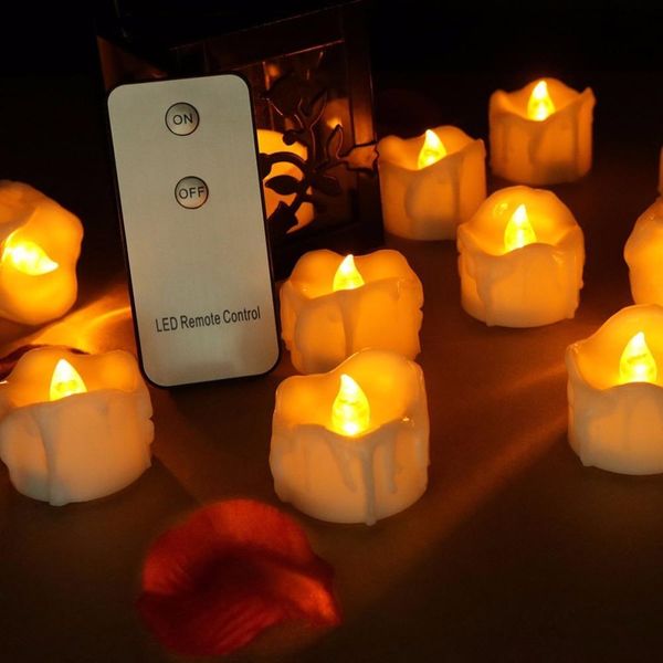 

пакет из 6 или 12 remote теплый белый blink пластиковые поддельные свечи, амбер венчальные свечи, беспламенного хэллоуин свечи, день рождени
