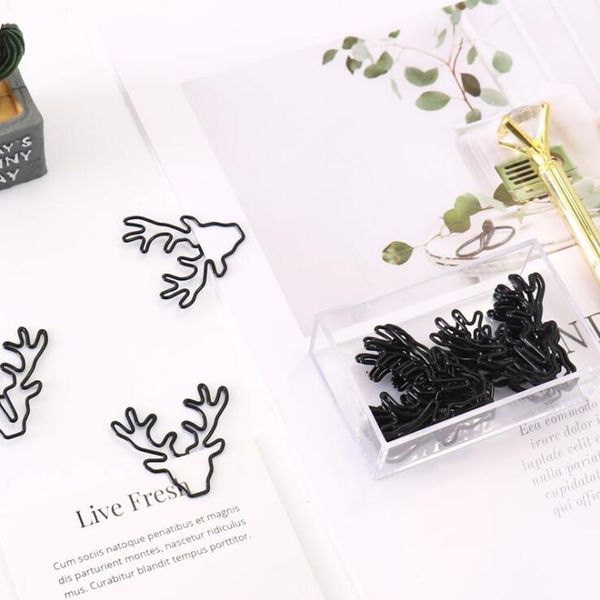 

10pcs/lot creative kawaii milu deer unicorn paper clip animal metal bookmark file memo decorative clips school stationery