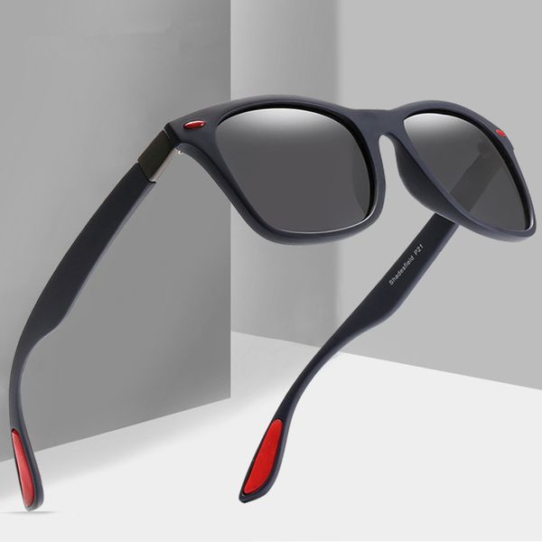 

brand design classic polarized sunglasses men women driving square frame sun glasses male goggle uv400 gafas de sol, White;black