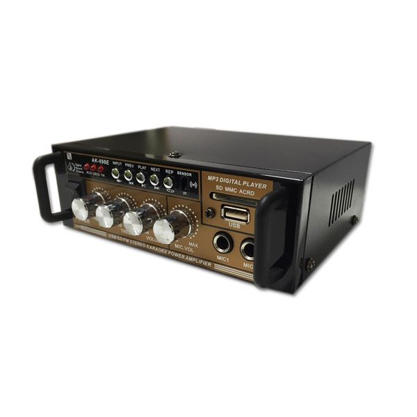 Freeshipping Mini HiFi Stereo AK-698E Auto Verstärker USB Lautsprecher DC12V -AC220V Unterstützung TF SD Karte Kostenloser Versand
