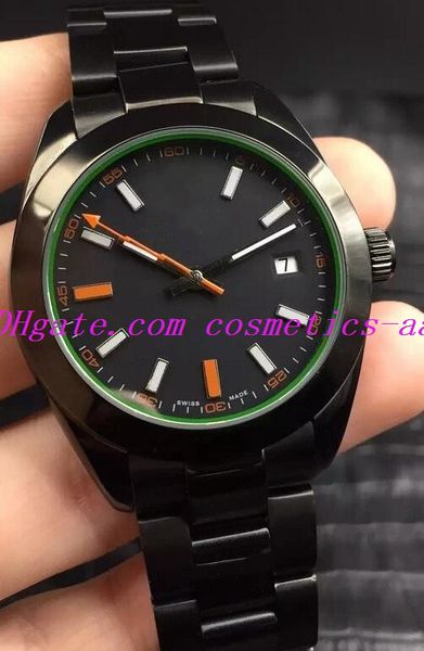 

luxury watch 8 style mens 116400 116300 perpetual z blue dial green crystal watch *mint* 40mm automatic fashion men's watches wristwatc, Slivery;brown