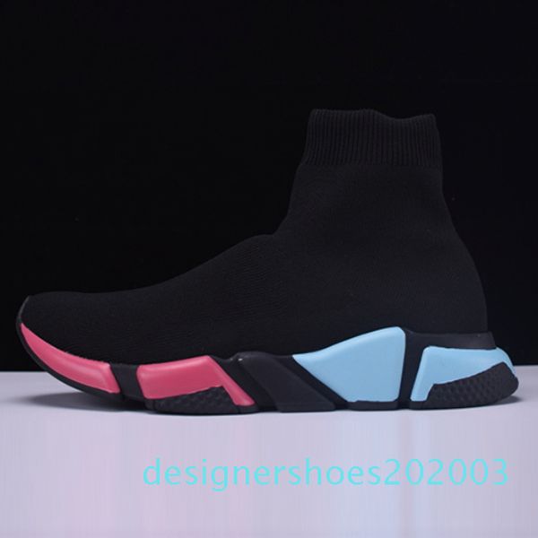 

designer sneakers speed trainer black red gypsophila triple black fashion flat sock casual shoes speed trainer runner d03