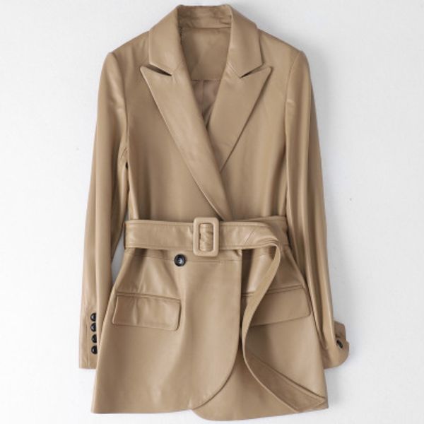 

2020 new fashion genuine goat leather jacket h50, Black;brown