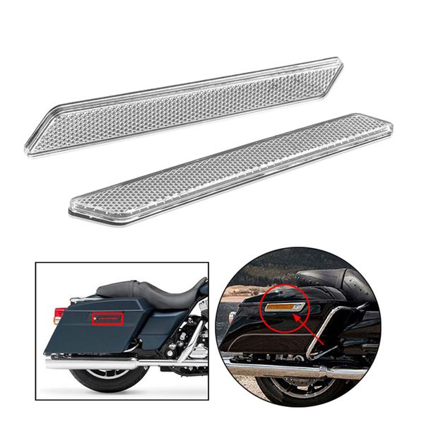 

2x saddle bag reflectors side visibility reflecotor kit for glide 14-18