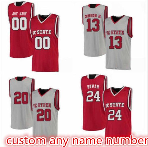 

2019 nc state wolfpack jersey wyatt walker jersey 33 devon daniels 24 c.j. bryce 13 man youth basketball jerseys s-5xl, Black;red