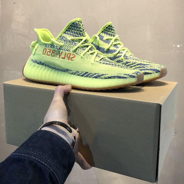 

2019 NEW Arrival High Quality West Outdoor Shoes 350 V2 Butter Sesame Mens Womens Fashion Sneakers Black Red Bred Zebra Outdoor Shoes