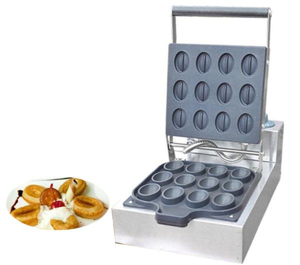 Makine ile Timer 110v 220v Yapımı ÜCRETSİZ GÖNDERİM Ticari Mini Coffee Bean Waffle makinesi Elektrikli Waffle
