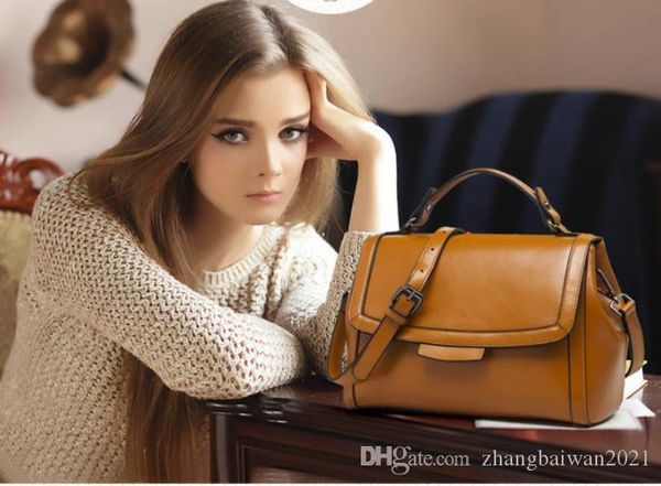 

2019 новые портативные кожаные сумки дикий темперамент тренд мода сумка женская кожаная сумка коричневый