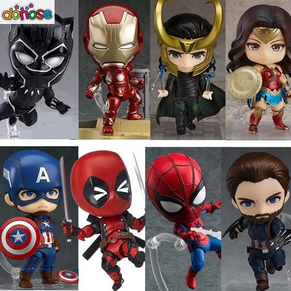 2019 Nendoroid Avengers Infinity War Thor Captain America Iron Man Black Panther Wonder Woman Spiderman Action Figure Ly191210 From Dang08 2587