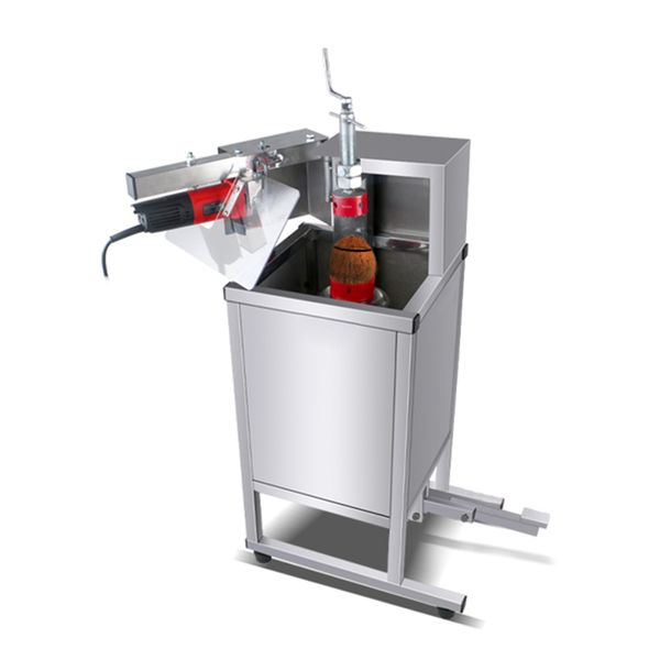 BEIJAMEI Автоматическая машина для резки скорлупы кокосового ореха из нержавеющей стали для промышленного использования, открывалка для кокосов / 220V кокосовый верхний резак