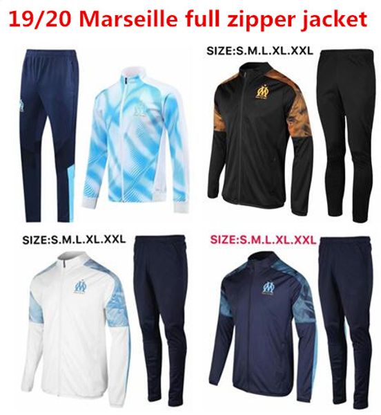 

2019 20 olympique de mar eille track uit occer jacket maillot de foot 19 20 payet thauvin om football jacket full zipper urvetement