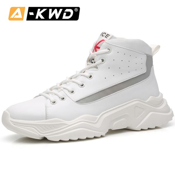 

fashion hip hop shoes men breathable thick bottom shoes chausure homme white high elevator for men luxury sneakers, Black
