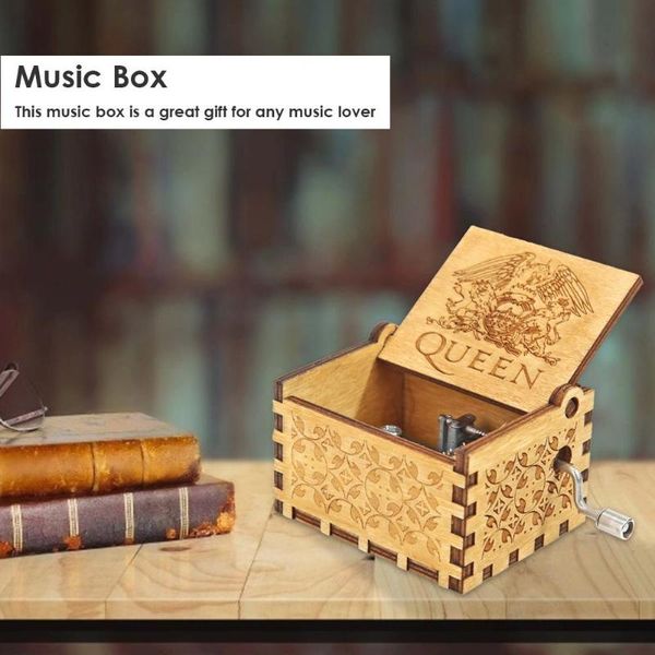 

retro hand коленчатый wood music box party xmas gift бытовая декор украшение