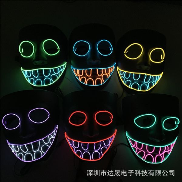 

halloween el hair light cold light led hip-hop street dance mask christmas party mask factory outlet
