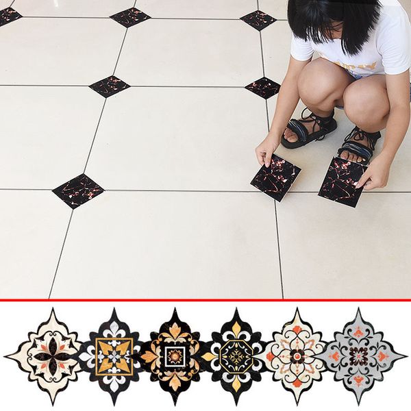 

tile joints on corner stickers bedroom kitchen floor decoration living room floor tile stickers self-adhesive waterproof wear-resistant floo