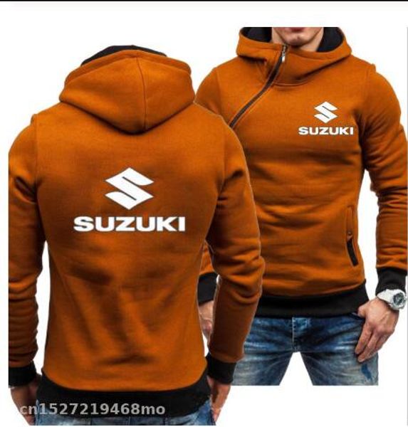

2020 men sports casual hoodies for sweatshirts fashion slim pullover hoodies side zipper motorcycle racing ride outwear
