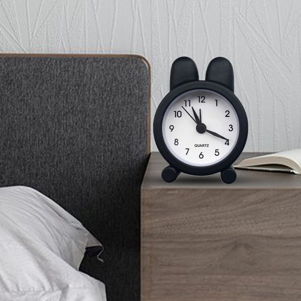 

mechanical gifts kids mini metal desk cute student battery operated travel for bedroom alarm clock ears electronic