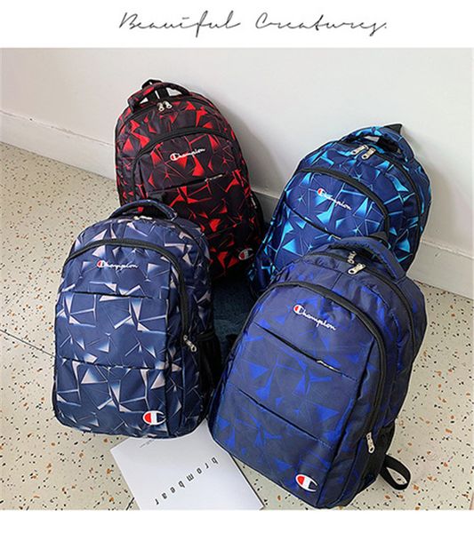 

champion designer backpack brand shoulder bag sports rucksack student book school bags outdoor traveling large backpacks knapsack c82806
