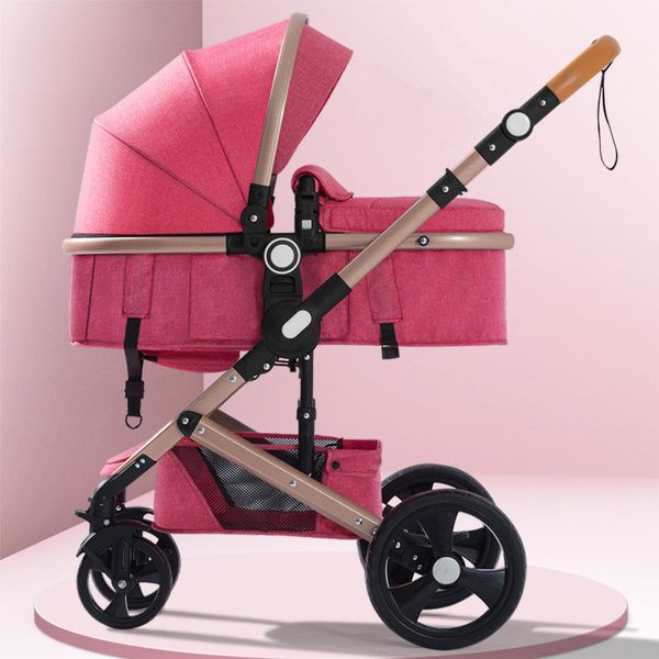 

multifunctional adjustable luxury baby stroller portable high landscape reversible stroller mom pram bebek arabasi