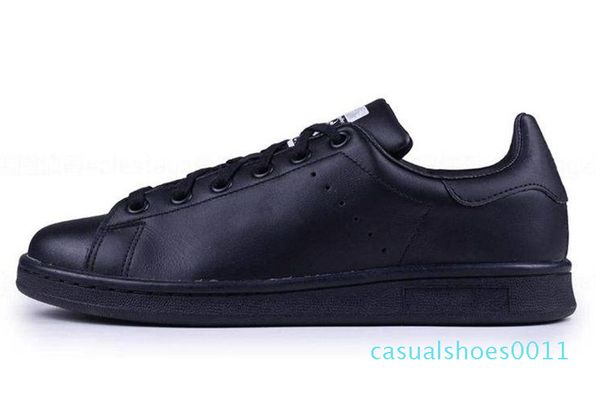 

2019 new designer newsest stan shoes fashion brand smith leather men women classic flats casual shoes c11, Black