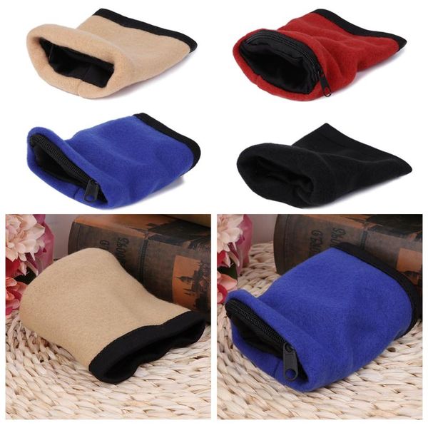 

1pc men zipper pocket wrist wallet travel running sport wristband cycling running wrist wallet coin keys storage bag, Black