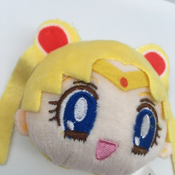 

1pcs cute anime sailor moon mini keychain creative cartoon tsukino usagi car bag xmas soft plush pendant toys lovely keyring 9cm