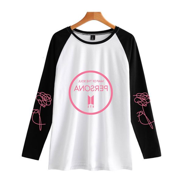 

bts map of the soul persona leisure time insert shoulder long sleeves shirt t shirts, Gray;blue